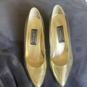 J.Renee Metallic Gold Heels